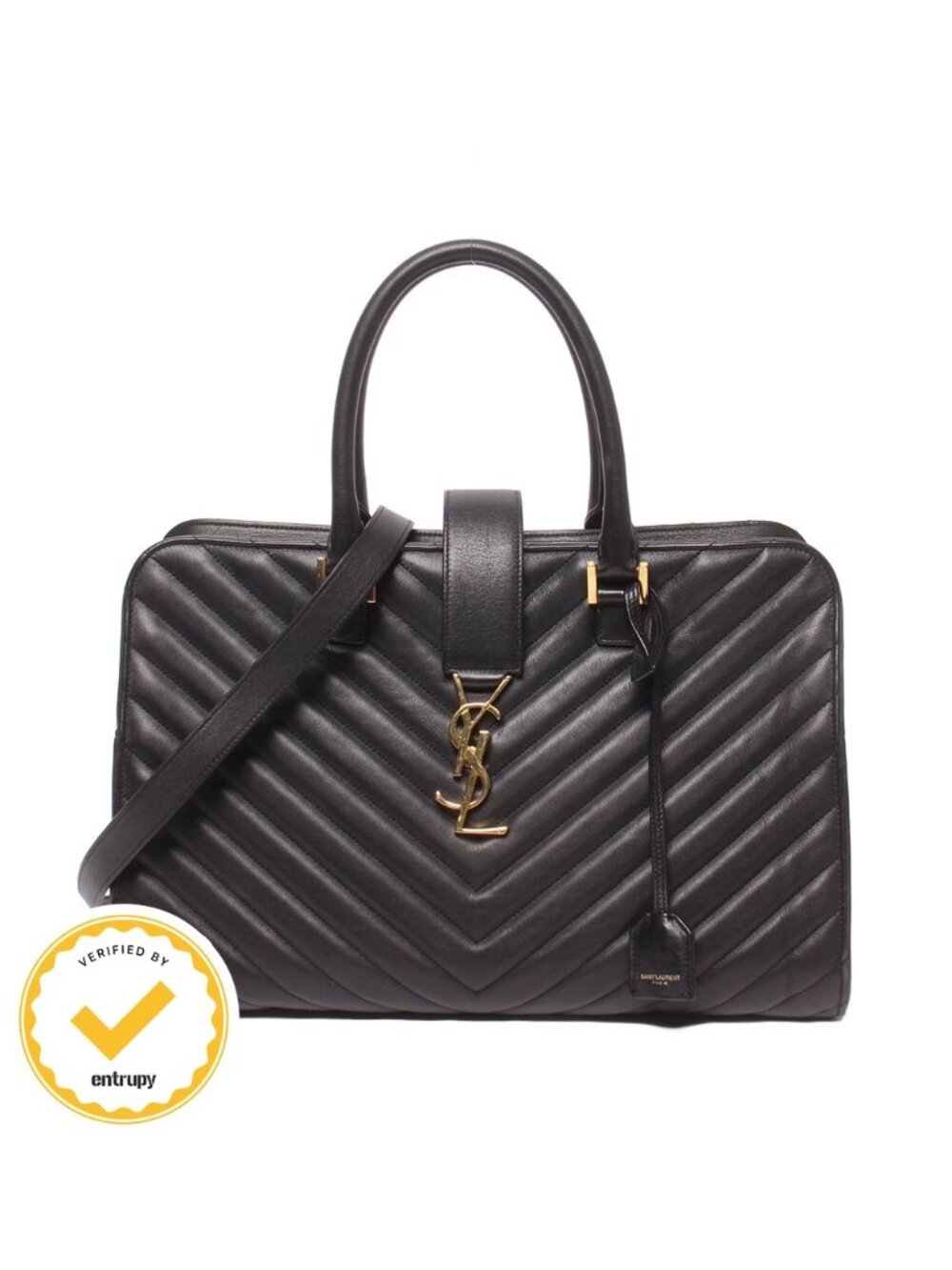 Saint Laurent 2-Way Tote Shoulder Bag Crossbody Monogram Cabas